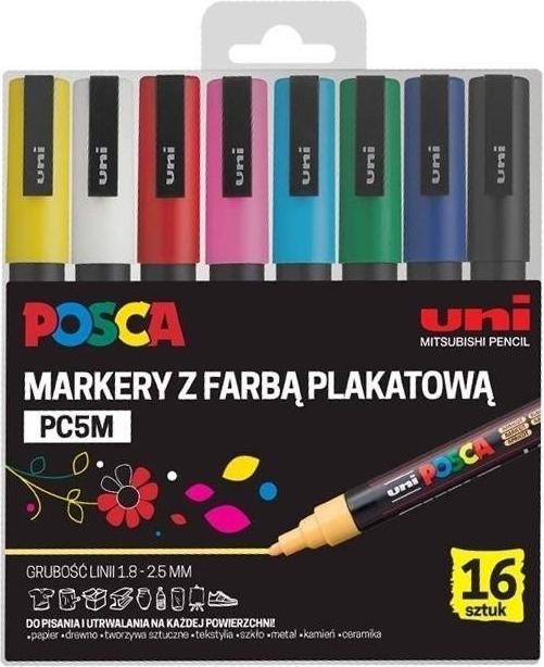 Actual product image Mitsubishi Poster marker PC-5M 16 colours (Multicoloured, 2.50 mm)
