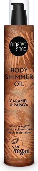 Organic Shop Body Shimmer Oil Caramel & Papaya 100ml (Körperöl, 100 ml)