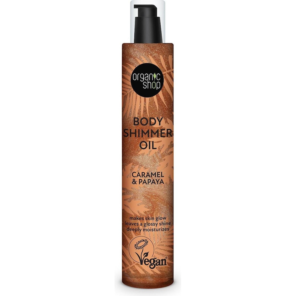 Organic Shop, Bodylotion, Body Shimmer Oil Caramel & Papaya 100ml (Körperöl, 100 ml)