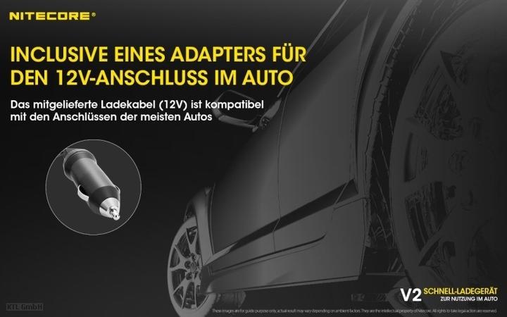 Produktbild Nitecore V2 - Kfz-Ladegerät