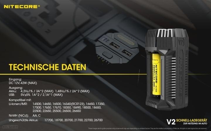 Produktbild Nitecore V2 - Kfz-Ladegerät