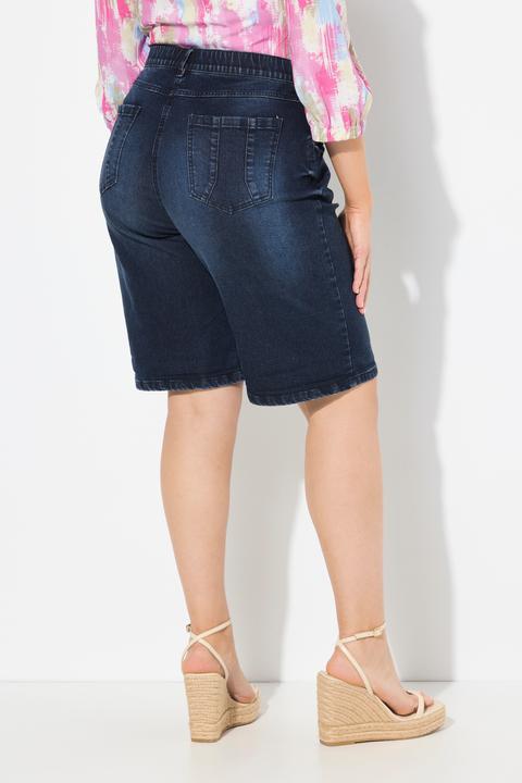 Immagine prodotto Ulla Popken Bermuda di jeans in stile boyfriend con taglio della gamba ampio e cintura elastica (62)