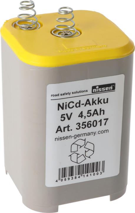 Actual product image Nissen Original Akku 4R25 NiCd 5 Volt 4,5Ah Nickel-Cadmium Akku Made in Germany (1 pcs., 4R25, 4500 mAh)