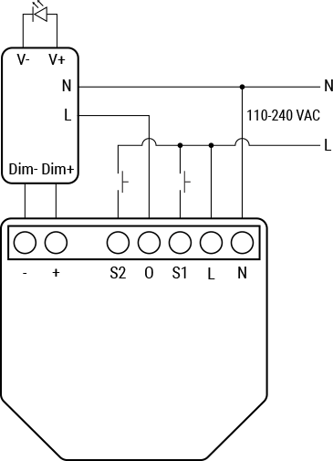 Produktbild Shelly Dimmer 0/1-10V PM Gen3 (Dimmaktor)