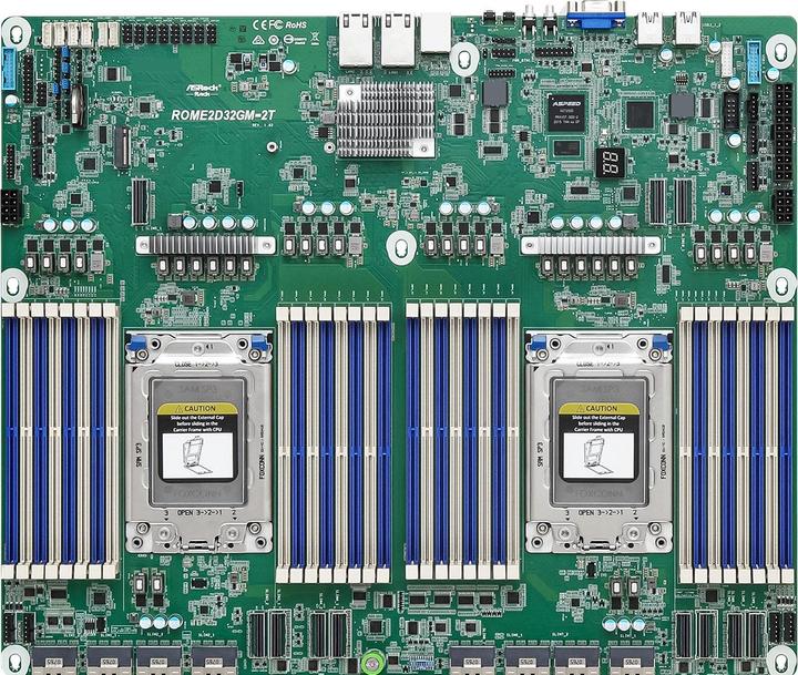 Produktbild AsRock Mainboard ROME2D32GM-2T Proprietary Dual Sockel SP3 (SP3, AMD SoC)