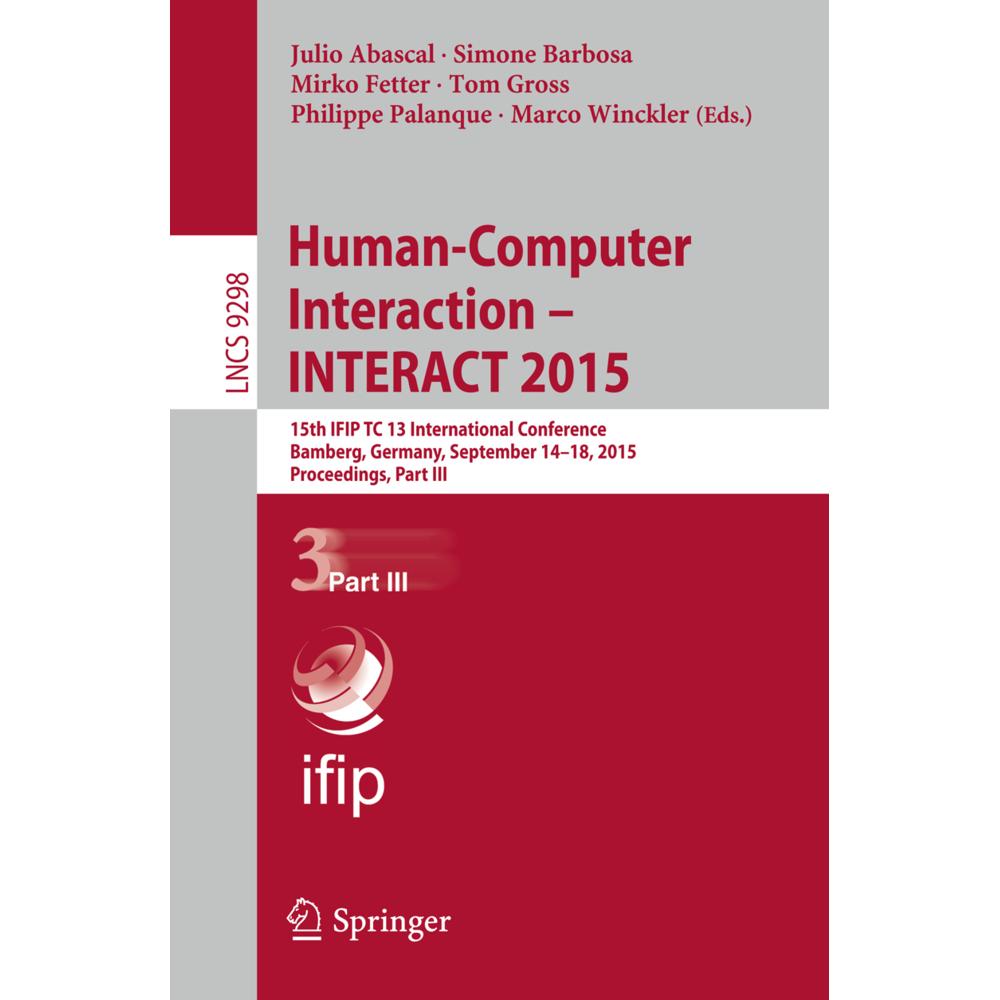 Human-Computer Interaction – INTERACT 2015, Fachbücher