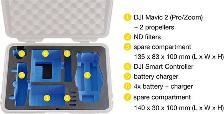 Actual product image B+W Outdoor case type 4000 Mavic 2 yellow (Drone case, DJI Mavic 2 Pro)