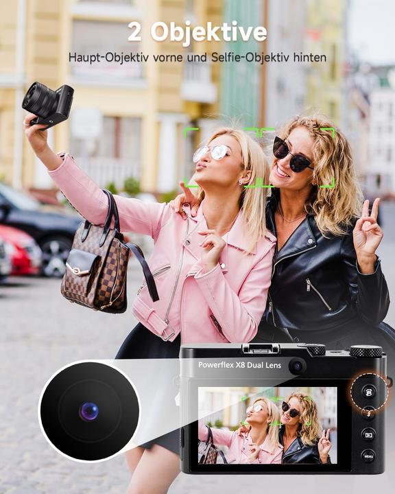 Productafbeelding Rollei Powerflex X8 dubbele lens (38 - 310 mm, 64 Mpx, 1/2.8")