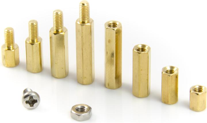 Produktbild Purecrea Sechskant M3 Distanzbolzen Abstandhalter Messing 120 Stück
