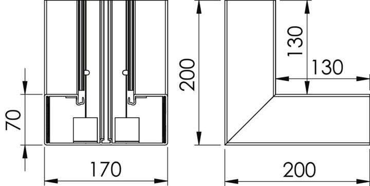 Image du produit OBO Bettermann OBO GK-I70170LGR Angle intérieur 70x170mm PVC gris clair RAL7035 (17 cm)