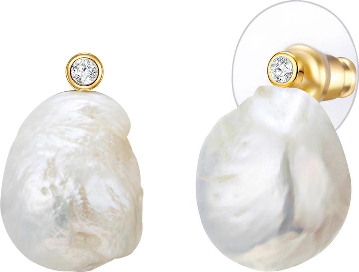 Produktbild Lulu & Jane Damen Metall-Legierung Muschelkernperle gelbgold - 29345 (Metall-Legierung)