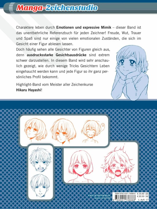 Produktbild Manga-Zeichenstudio: Emotionen und Mimik ausdrucksstark zeichnen (Deutsch, Hikaru Hayashi, 2017)