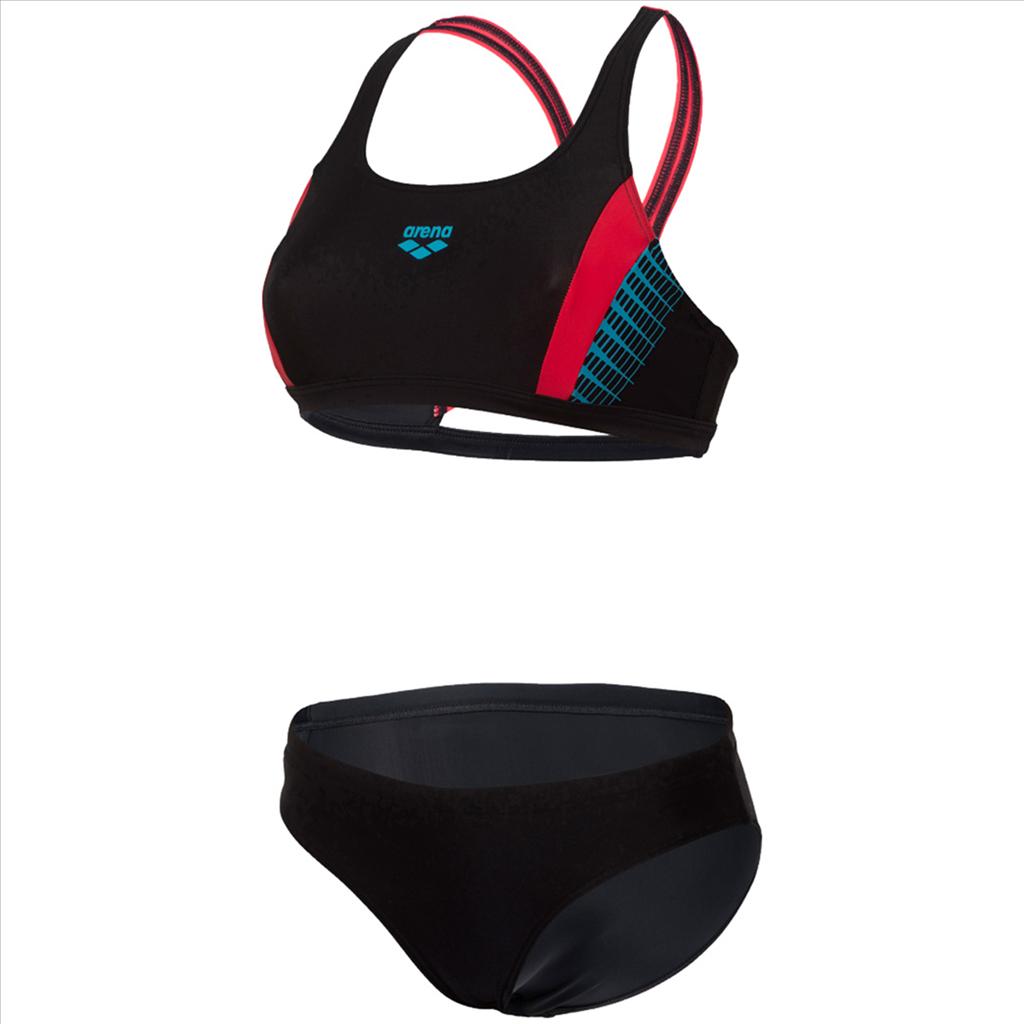 Arena, Damen, Bikini, W Threefold Two Pieces R, Schwarz, (40, M)