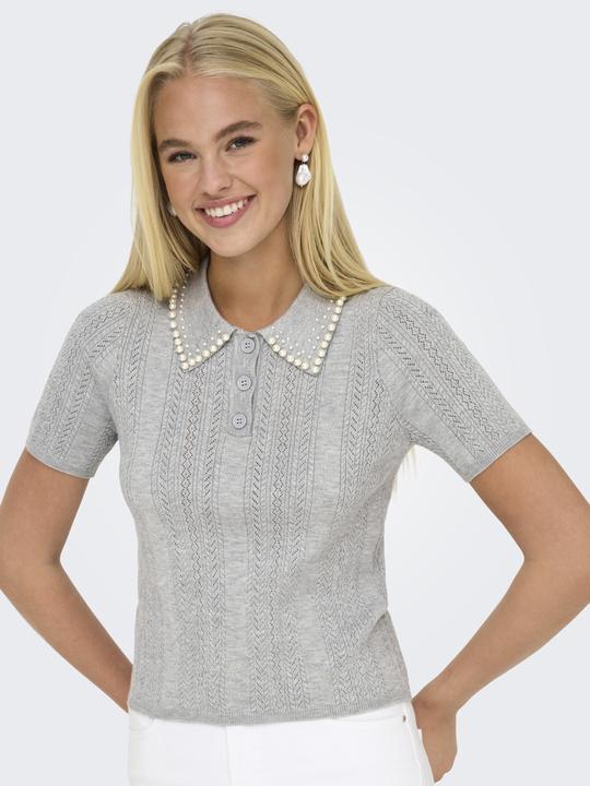 Produktbild Only Normal geschnitten Polokragen Strickoberteil Polo (L)