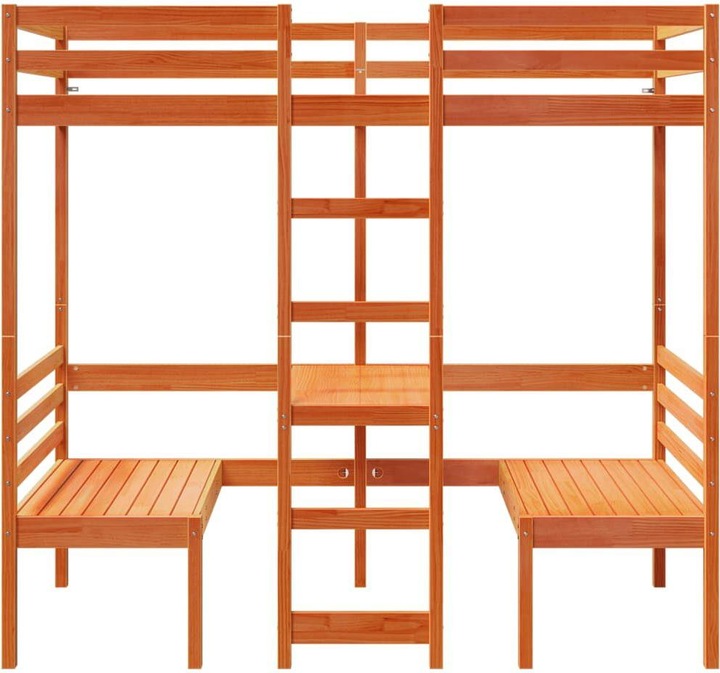 Image du produit VidaXL Lit superposé avec bureau & chaises (90 x 200 cm)