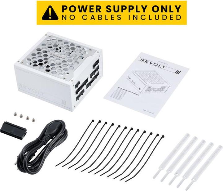 Produktbild Phanteks Revolt 1000W Platinum, ATX 3.0, PCIe 5.0, vollmodular - 1000 Watt, weiss (1000 W)