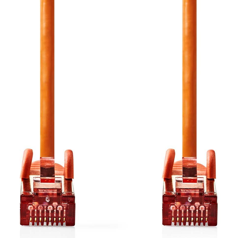 Thumbnail - Nedis Cat 6 Kabel RJ45 Stecker RJ45 Stecker S/FTP 2.00 m Rund LSZH Orange Label (S/FTP, CAT6, 2 m), Netzwerkkabel
