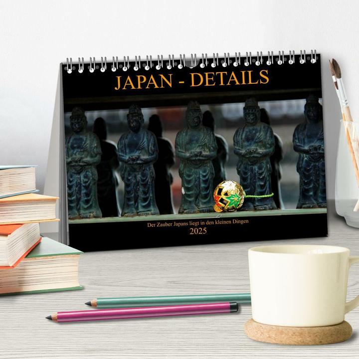 Actual product image Japan - Details (Tischkalender 2025 DIN A5 quer), Monatskalender (A5, German)