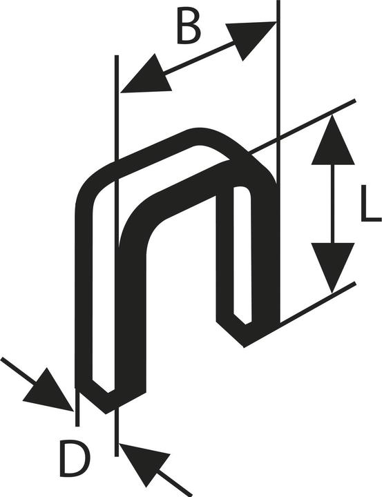 Productafbeelding Bosch Professional Zubehör Smalle rugklem type 55. 6 x 1,08 x 12 mm. 1000