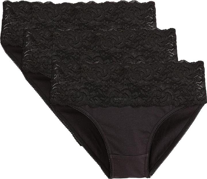 Immagine prodotto La Redoute Collections Confezione da 3 slip con ampia fascia di pizzo in vita (34, confezione da 3)