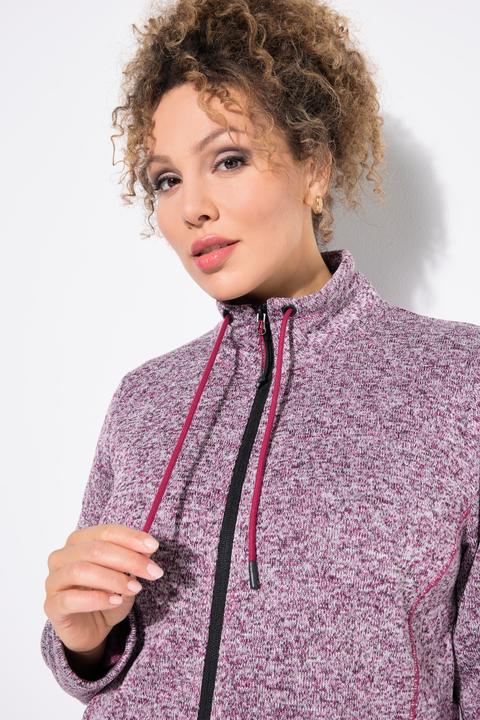 Produktbild Ulla Popken Strickfleecejacke, Stehkragen, längerer Schnitt, Zipptaschen (42, 44)
