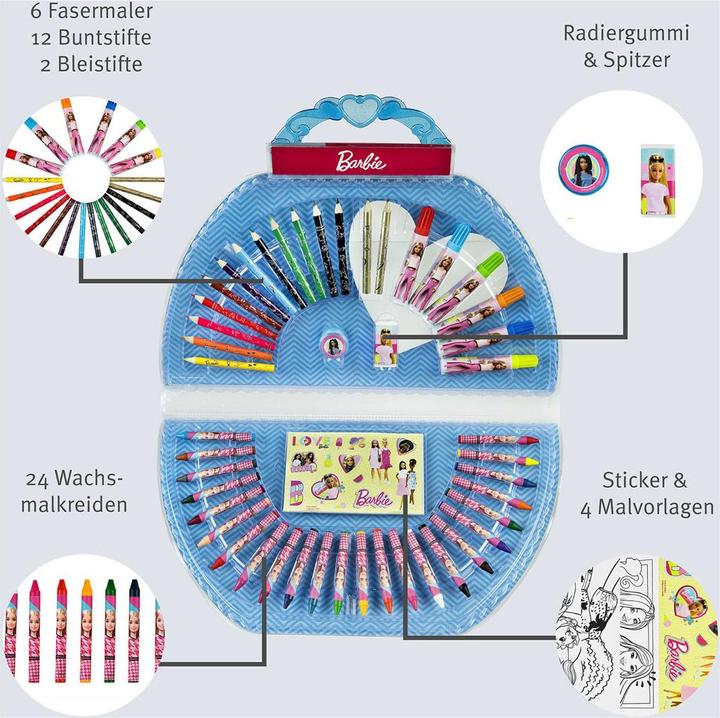 Produktbild Barbie Kleurkoffer 51dlg