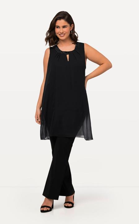 Actual product image Ulla Popken Beaded Neckline Sleeveless Tunic (60)