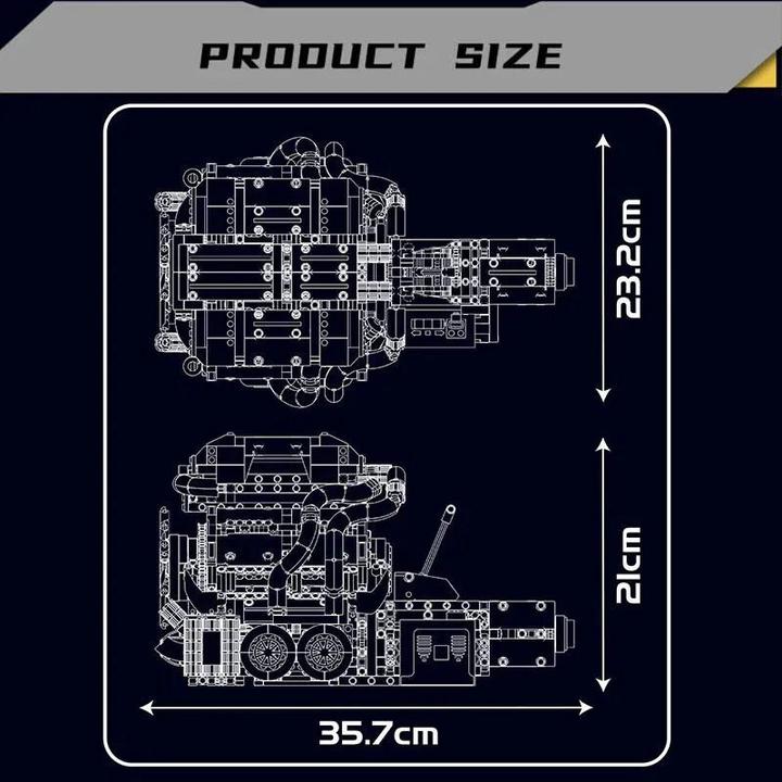 Actual product image Mould King Bug W16 Engine Motor