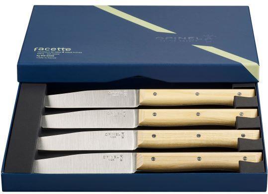 Actual product image Opinel Facette ash, smooth, Box of 4 (4 Piece, Knife)