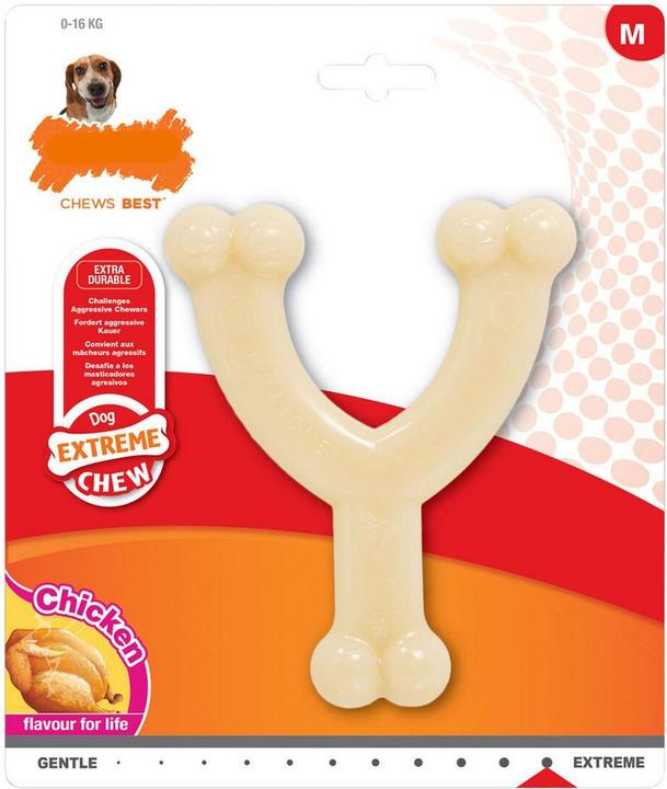 Immagine prodotto Nylabone Extreme Chew Wishbone Kipsmaak (Gioco da masticare per cani)
