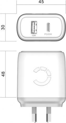 Image du produit Cygnett PowerPlus 32W USB-C PD Dual Port Wall Charger - EU White (32 W)
