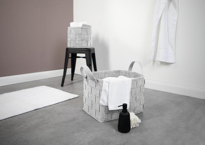 Actual product image N8werk Felt storage basket 32 cm light grey (1 x, 32 x 32 x 32 cm)