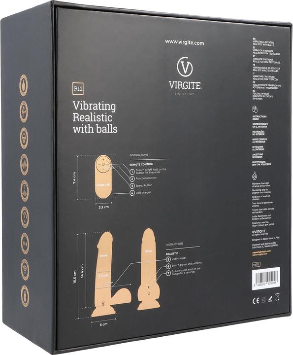 Produktbild Virgite Realistic Vibrator R12 Black Edition