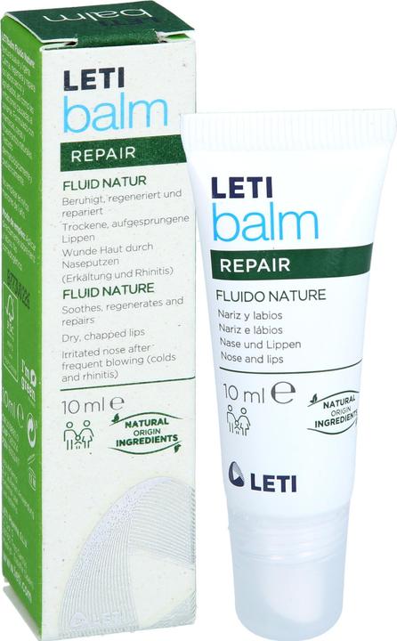 Immagine prodotto Leti balm Fluid Natur - Schützender Nasen- und Lippenbalsam bei trockener und rissiger Haut mit natü (10 ml)