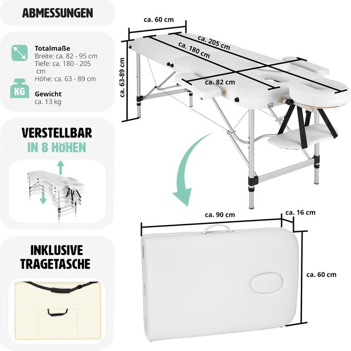 Immagine prodotto tectake Lettino da massaggio a 2 zone