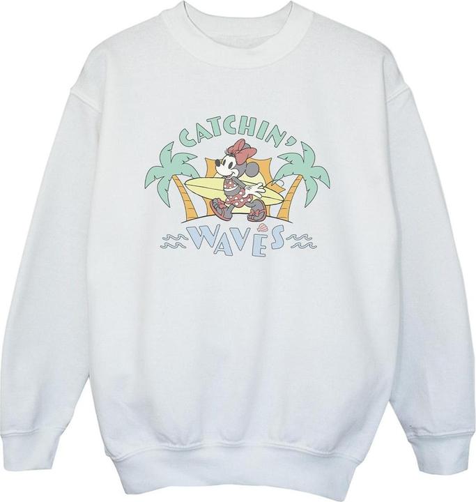 Actual product image Disney Boys Minnie Mouse Catchin Waves Sweatshirt (128)
