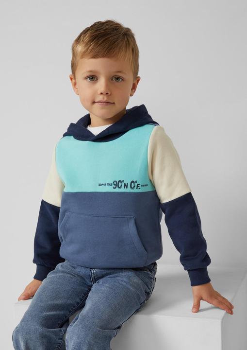 Produktbild s.Oliver Sweatshirt Kapuzen-Sweatshirt im Colorblocking, brushed inside (140)