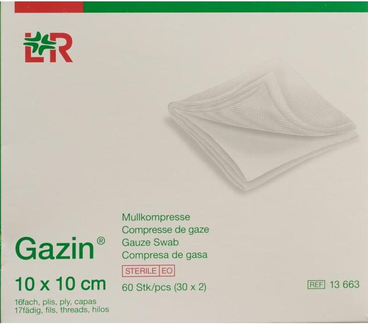 Actual product image Gazin Mullkompressen 10x10cm 16-fach steril