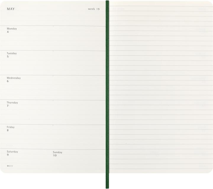 Image du produit Moleskine WONK 2026 LG SC Myrtle Grün (13 x 21 cm, Anglais)
