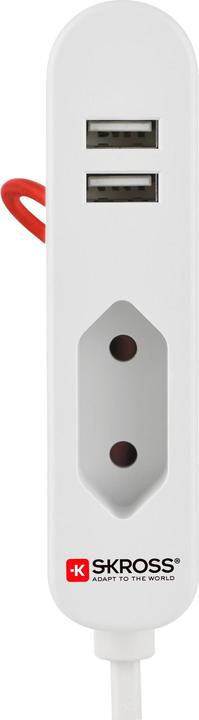 Actual product image Skross Power strip Travel Station (3 x, Type 11, USB-A, 1.50 m)