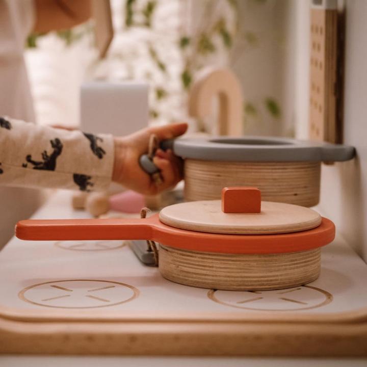 Image du produit Activity Board Set de jouets en bois, ustensiles de cuisine, grand cadeau, set de cuisine pour enfants - casserole