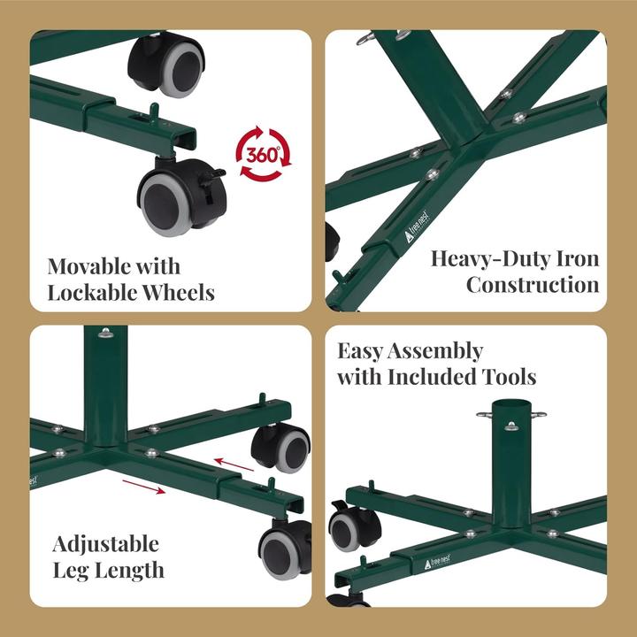 Image du produit Tree Nest Support pour sapin de Noël avec roues