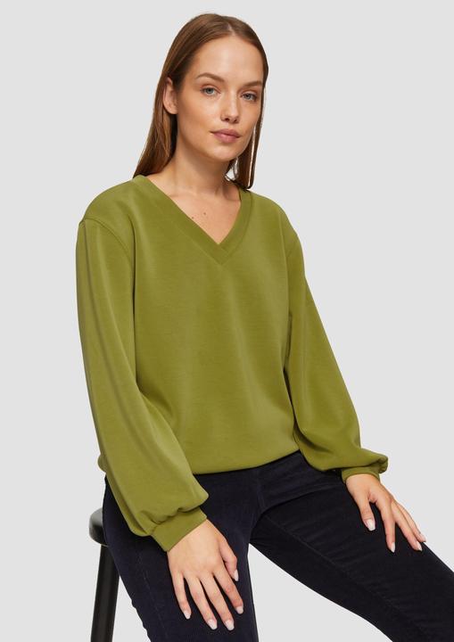 Immagine prodotto S.Oliver Sweatshirt Scuba-Sweatshirt mit V-Ausschnitt (34)