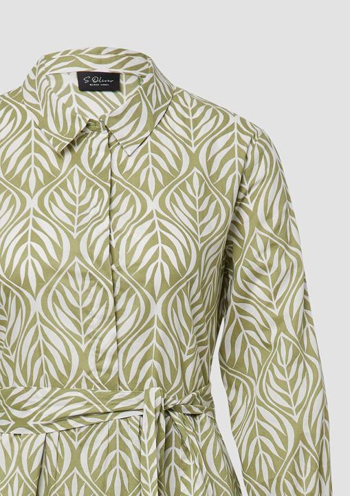 Actual product image S.Oliver Kleid Hemdblusenkleid in Midilänge mit All-over-Print (38)