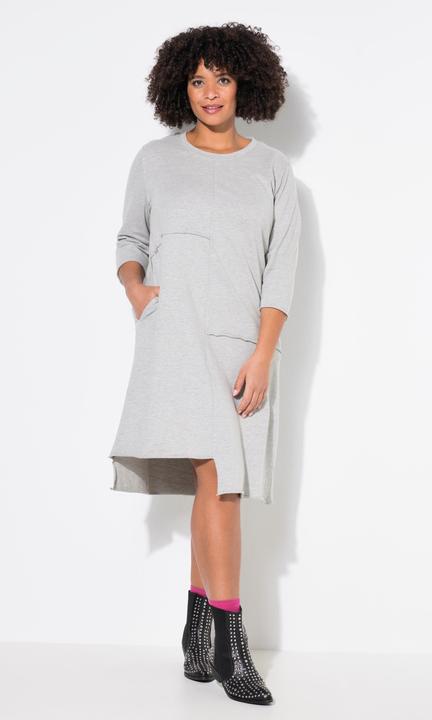 Image du produit Angel of Style Sweatkleid, offene Kanten, 3/4-Ärmel (52)