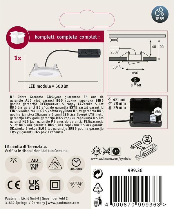 Produktbild Paulmann Einbauleuchte Calla Set (500 lm)