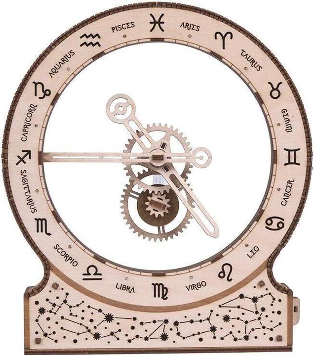 Produktbild Wood Trick Kinetic Clock: Zodiac / Sternzeichen - 3D Holzbausatz (Elektrisch)