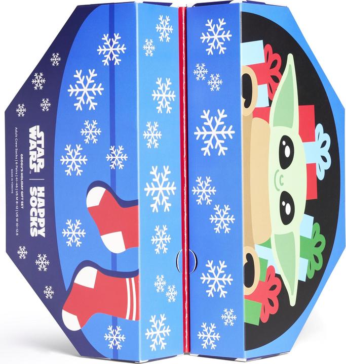 Happy Socks Star Wars 6-Pack Grogu's Holiday Gift Set (paquet de 6, 41 - 46)
