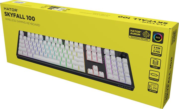 Produktbild Hator Tastiera Meccanica Senza Filo Skyfall 100 (US, Kabelgebunden, Kabellos)