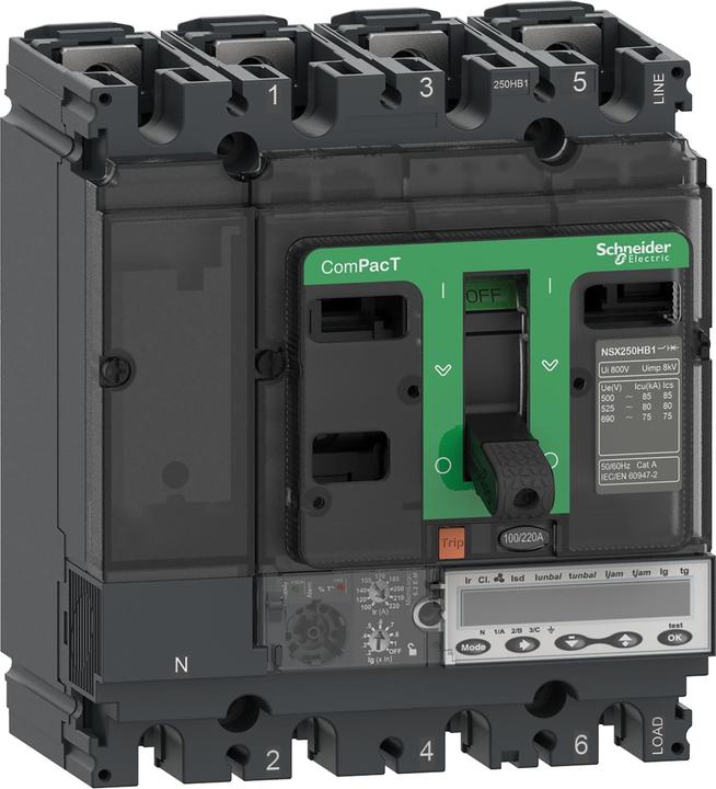 Image du produit Schneider Electric C10V36M080 Disjoncteur compact ComPacT NSX100HB1